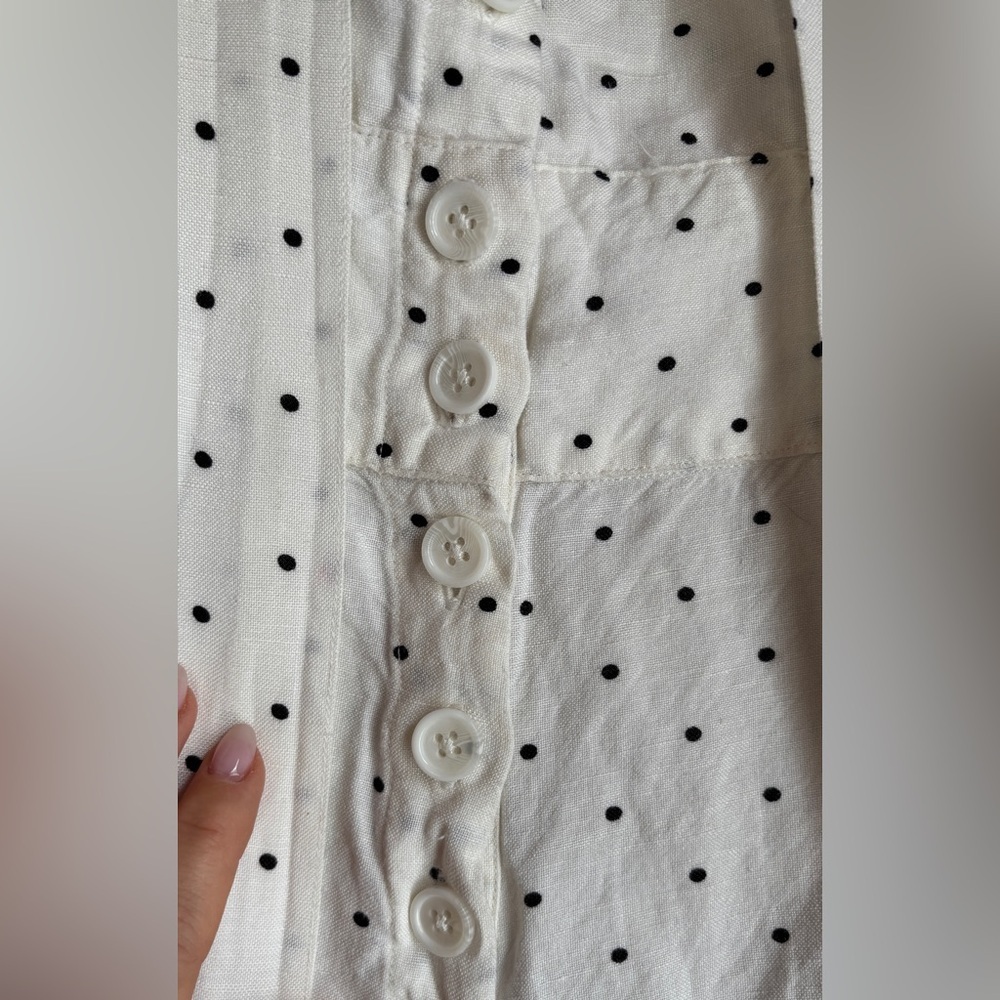 Rails Polka Dot Romper – White Button Front – Size S - Picture 6 of 9